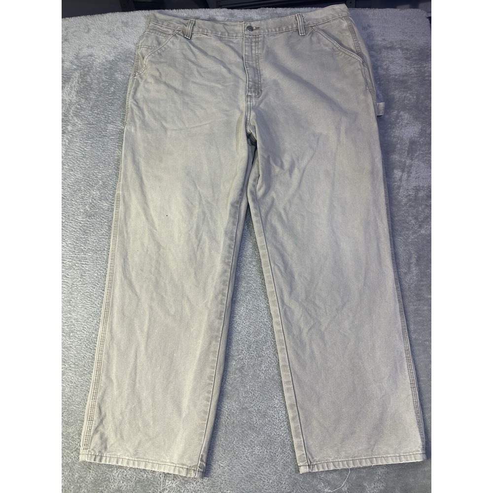 Craftsman Jeans Men's 39X29 (Tag 42X30) Khaki Beige Tan Canvas Carpenter Utility
